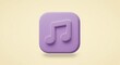© zerostudio.id - Music Note on Purple Square