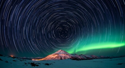stunning eye catching star trails wallpaper with spinning night sky stars, glowing celestial lines, 
