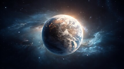 Wall Mural - Stunning high-resolution view of planet Earth from outer space