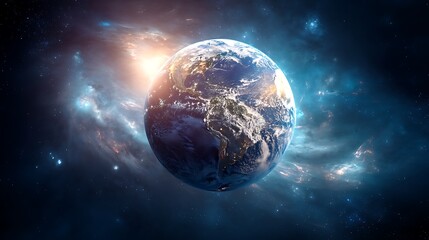 Wall Mural - Stunning high-resolution view of planet Earth from outer space