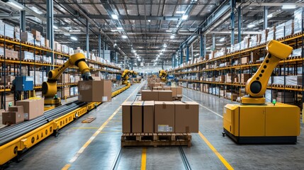 Poster - Revolutionizing warehouse operations automated robotics for package handling and technological innovation