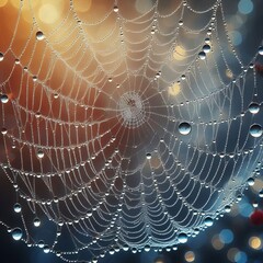 Dew on silk strands