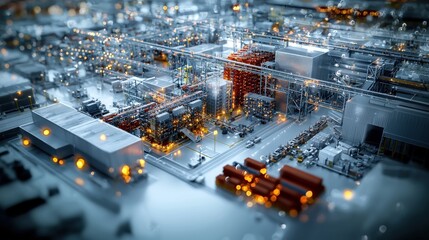 Poster - Nighttime aerial view of urban infrastructure development in dynamic environments for seo effectiveness