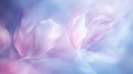 Aufkleber - Soft Pastel Tulips Dreamy Floral Background