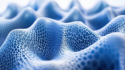 blue abstract background with cellular mesh on the surface. use for science, medicine or tech projec