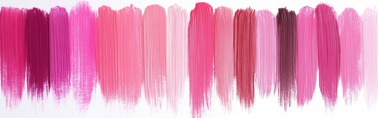 Poster - Brushstroke Gradient of Pink and Purple Hues on White Canvas - Abstract Art with Texture and Color Transition