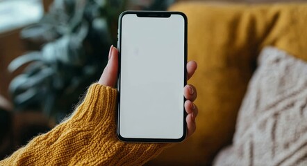 The image features a close-up of a person grasping a mobile phone, its blank display awaiting content, highlighting the importance of digital communication