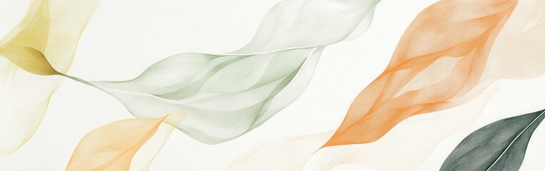 Leinwandbilder - Minimalist white background with delicate pencil strokes and soft waves of earthy tones in a calm abstract design