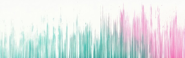 Leinwandbilder - Abstract Gradient: Teal and Pink Soft Pencil Strokes on White Background