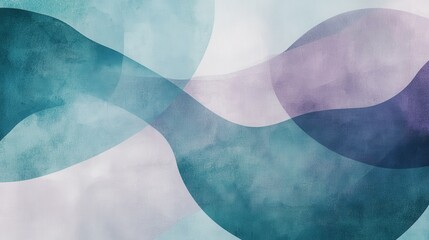 Leinwandbilder - Watercolor Abstract Background with Pastel Colors and Flowing Shapes, Seamless Texture for Modern Design