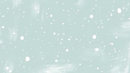 Leinwandbilder - Gentle snowfall pattern in pastel mint, minimalist background for serene and calming designs