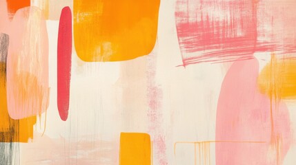 Aufkleber - Elegant pencil strokes wash featuring amber and crimson on canvas for backgrounds and modern abstract design