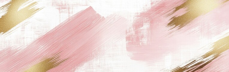 Leinwandbilder - Elegant muted pink and gold pencil strokes backdrop creates a modern abstract design for invitations and backgrounds