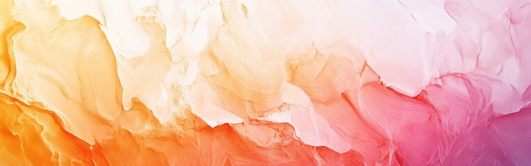 Leinwandbilder - Elegant amber to pink gradients interspersed with organic shapes, blending seamlessly to create a vibrant, abstract texture