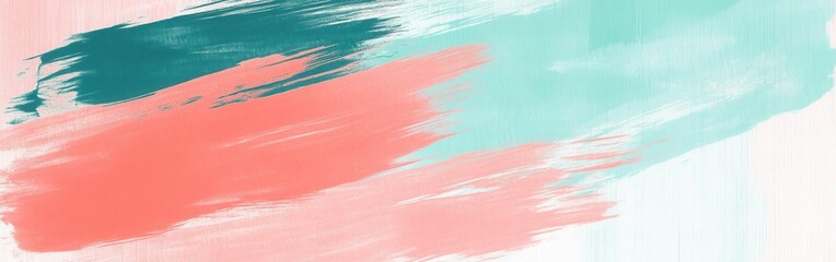 Aufkleber - Abstract pencil strokes shapes in mint and coral colors for spring or summer backgrounds or patterns