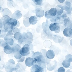 Aufkleber - Artistic watercolor pattern of overlapping circles in calming blue tones for backgrounds and creative design projects