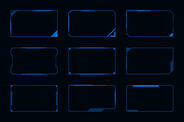 Wall Mural - frame technology cyberpunk design element. technology hi-tech element