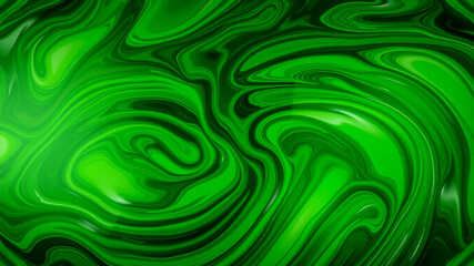 Wall Mural - vibrant green abstract liquid texture