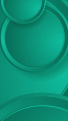 Fototapete - Green blue geometric tech background with minimal paper circles