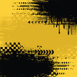 © longquattro - Yellow grunge tire tracks pattern
