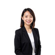 © velikiyzayats - Portrait of a Young Asian Woman in a Suit, Smiling Confidently Against a transparent background, Representing Professionalism and Modern Business Culture