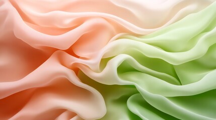 Leinwandbilder - Blush pink and soft sage green hues blend together seamlessly in an abstract arrangement, evoking calmness and providing ample copy space for customization