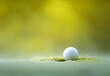 © Julia - A golf ball rests on the putting green, mere inches from the hole, embodying the precision, skill, and finality of the game