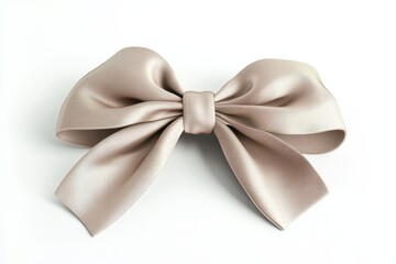 Poster - Elegant champagne-colored satin bow, perfect for adding a touch of sophistication to any gift, decoration, or accessory. Timeless and chic.