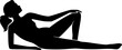© alexis inzo - Minimalist Black Silhouette of a Reclining Woman