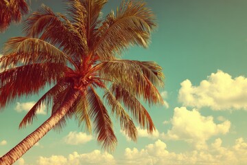 Fototapete - Tropical Palm Tree Sky (2)