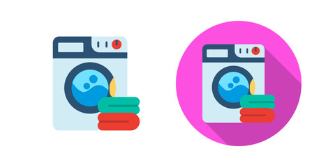 Wall Mural - Washing Machine Vector Icon