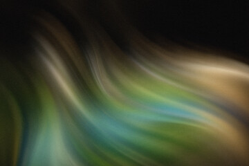 Wall Mural - abstract light painting with blurred streaks of white green and yellow on a dark background image ar