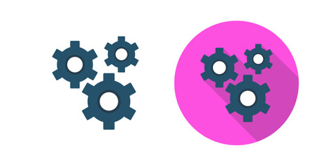 Canvas Print - gears vector icon