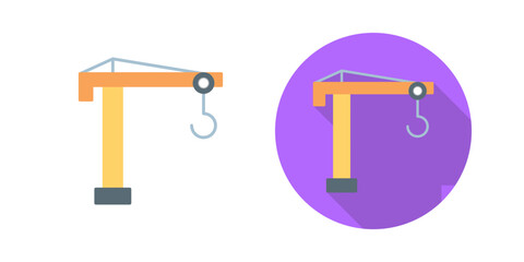 Canvas Print - crane vector icon