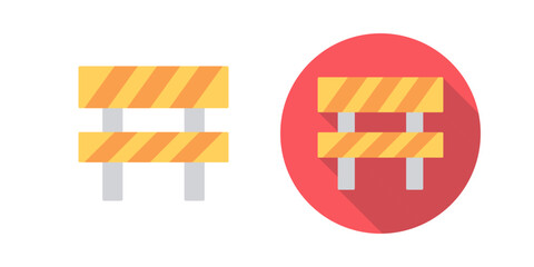 Canvas Print - barrier vector icon