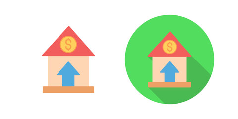 Canvas Print - property value vector icon