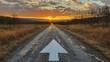 © yuli - Sunset Road to Success: A Journey Ahead