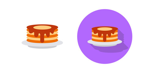 Canvas Print - pancake vector icon