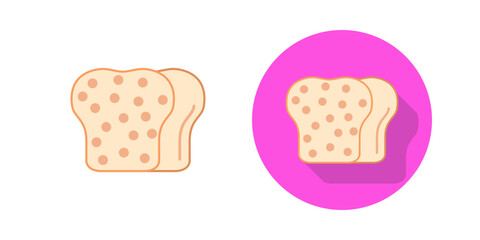 Canvas Print - toast vector icon