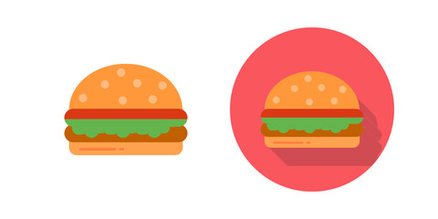 Canvas Print - burger vector icon