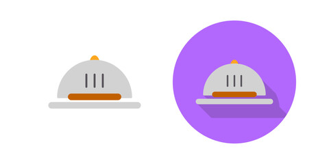 Canvas Print - dish vector icon