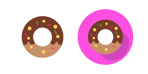 Canvas Print - donut vector icon
