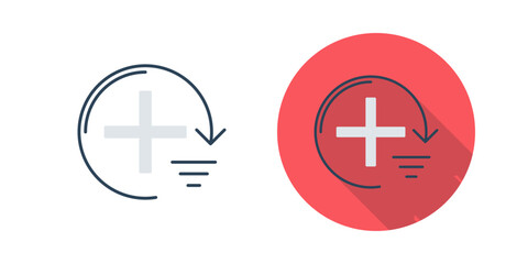 Canvas Print - add vector icon