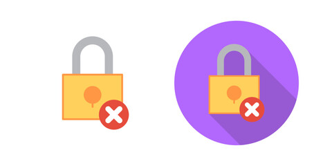 Canvas Print - insecure vector icon