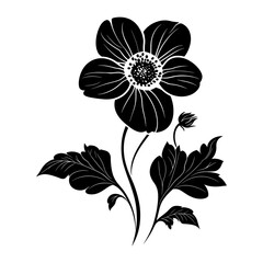 Wall Mural - flower flower art silhouette vector