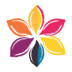 Wall Mural - flower symbol petals art illustration vector