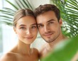 © Антон Сальников - A skincare campaign featuring a white female and male model, focusing on face care, facial treatment, cosmetology, beauty, and spa