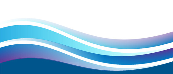 Wall Mural - abstract blue gradient wave curve shape design transparent background