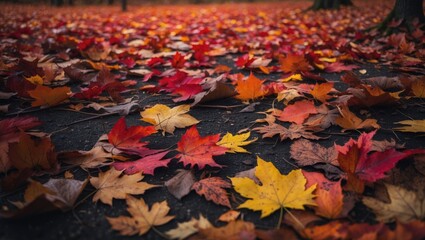 Poster - Autumn Leaf Ground Texture as Background