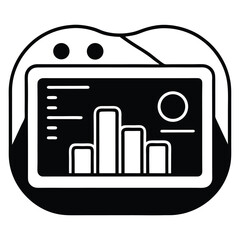 Wall Mural - this black square vector illustration shows a video game icon, a symbol often used on a computer or 